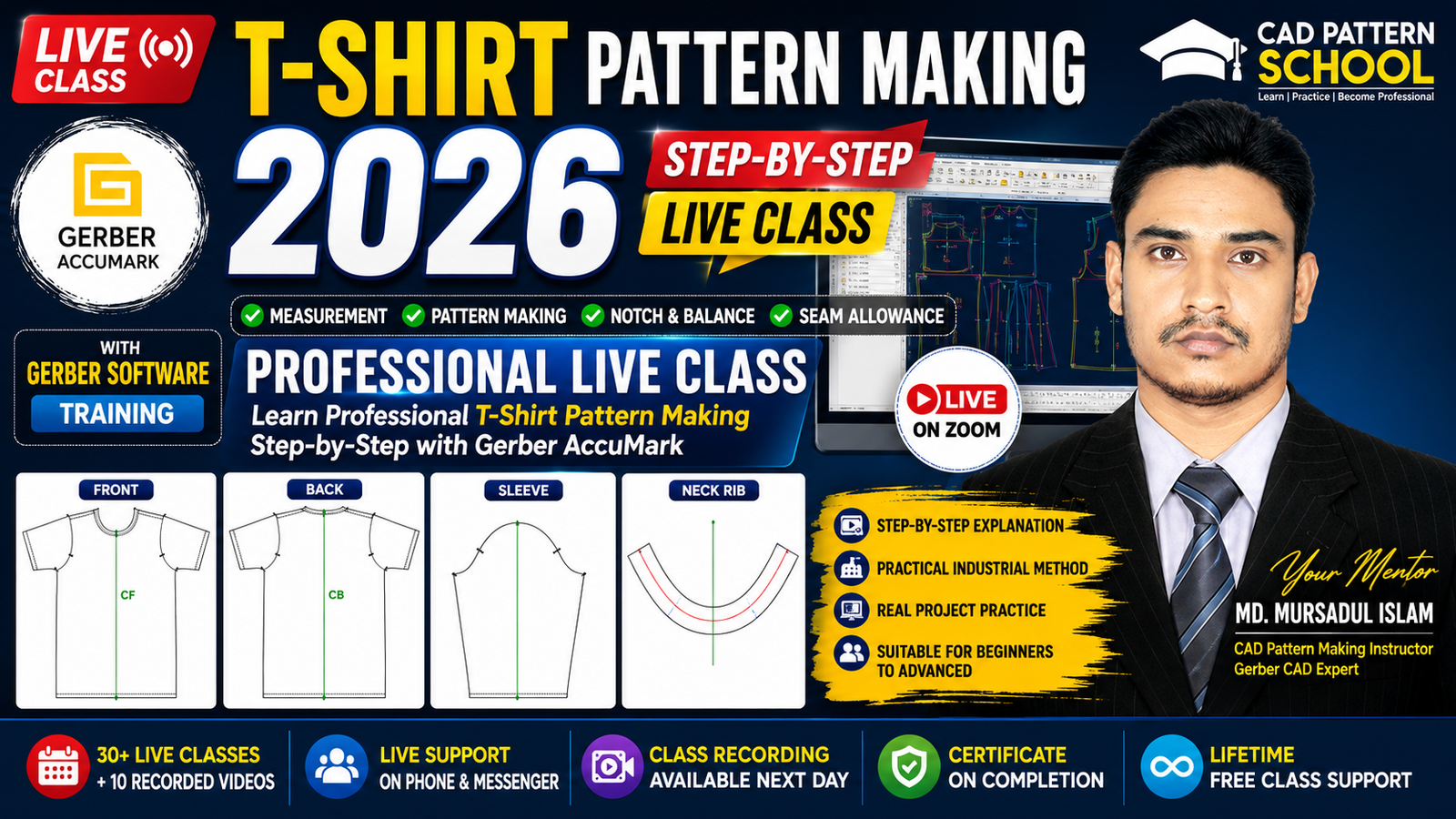 T-Shirt Pattern Making Course